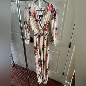 Fashion Nova belted maxi dress. Size X-Small.